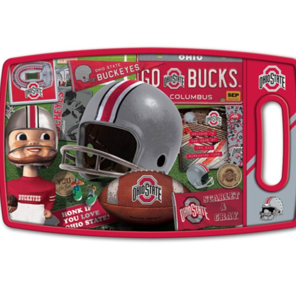 NCAA Ohio State Buckeyes Retro Series Polypropylene Cutting Board